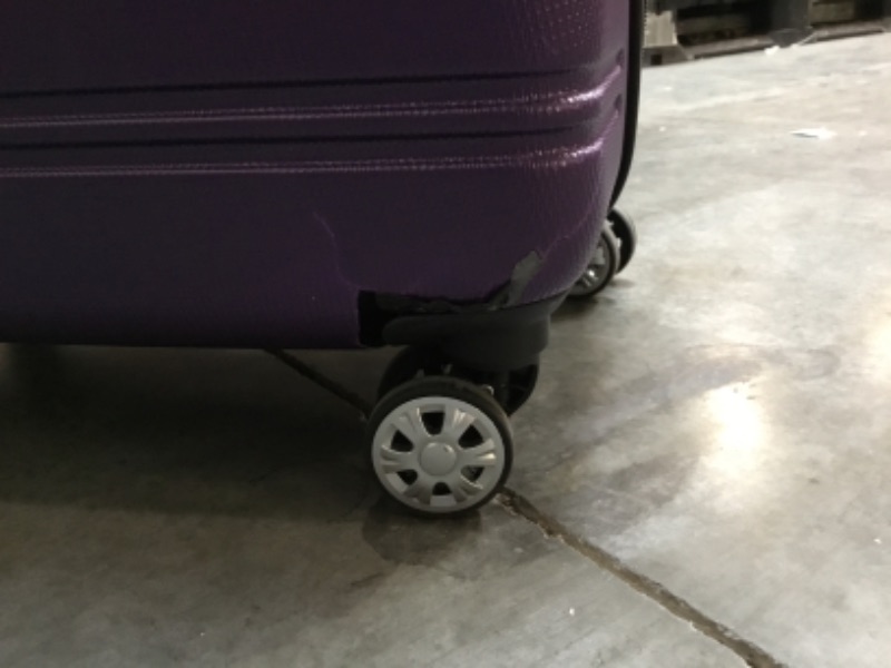 Photo 2 of Rockland Melbourne Hardside Expandable Spinner Wheel Luggage, Purple, 28in