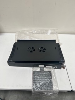 Photo 1 of PWR+ Laptop Table Stand Adjustable Riser: Portable with Mouse Pad Fully Ergonomic Mount Ultrabook MacBook Gaming Notebook Light Weight Aluminum Black Bed Tray Desk Book Fans Up to 17 inch