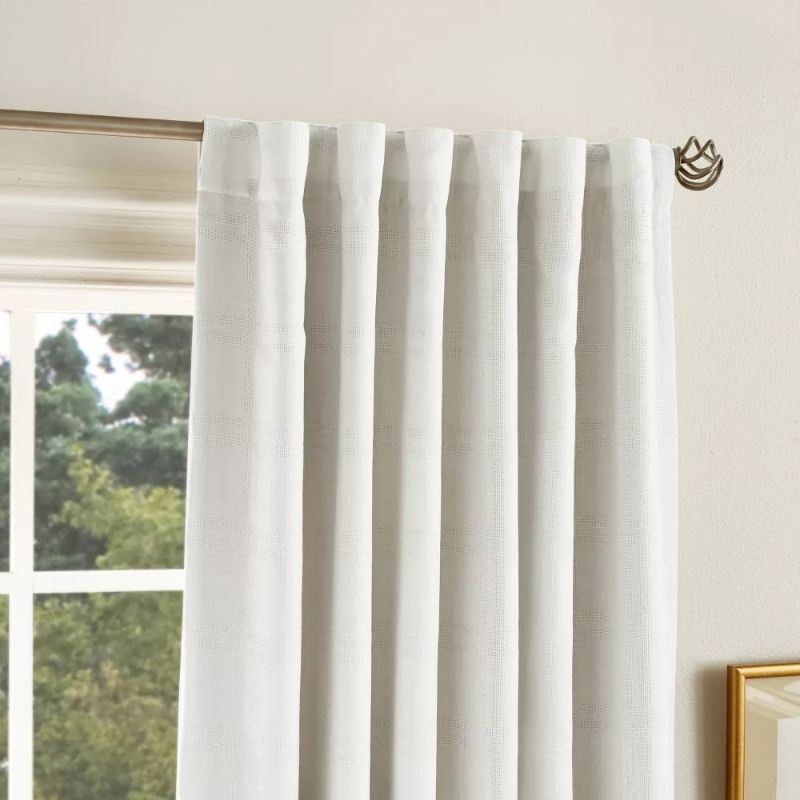 Photo 1 of 1pk Blackout Bedford Woven Window Curtain Panels - Martha Stewart

