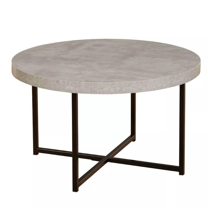 Photo 1 of Era Modern Round Coffee Table Gray/Black  - Buylateral