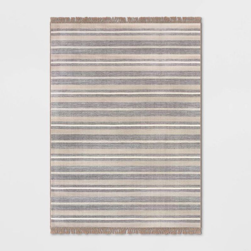 Photo 1 of Beachside Stripe Outdoor Rug - Threshold™ designed with Studio McGee
7'x10