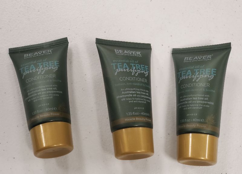 Photo 4 of 3 PACK - TEA TREE TRAVEL SIZE CONDITIONER PREVENTS BUILD UP ON SCALP AND HELPS DANDRUFF CONDITIONER RENEWS AND REVIES HAIR SHAFT MAKING IT SILK AND SOFT NEW
