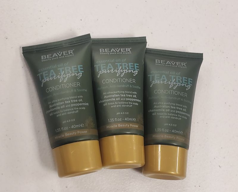 Photo 2 of PACK OF 3 - TEA TREE TRAVEL SIZE CONDITIONER PREVENTS BUILD UP ON SCALP AND HELPS DANDRUFF CONDITIONER RENEWS AND REVIES HAIR SHAFT MAKING IT SILK AND SOFT NEW