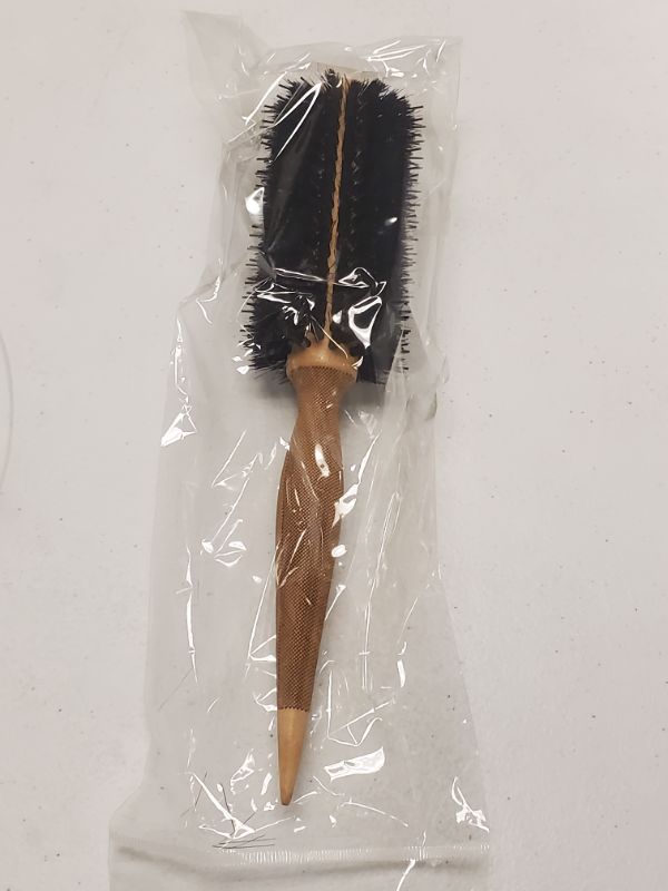 Photo 4 of MEDIUM ROUND BOAR BRISTLE BRUSH LASER ETCHED HANDLE EASY GRIP A POINTED TIP FOR SECTIONING WOODEN HANDLE DOES NOT ABSORB HEAT NEW