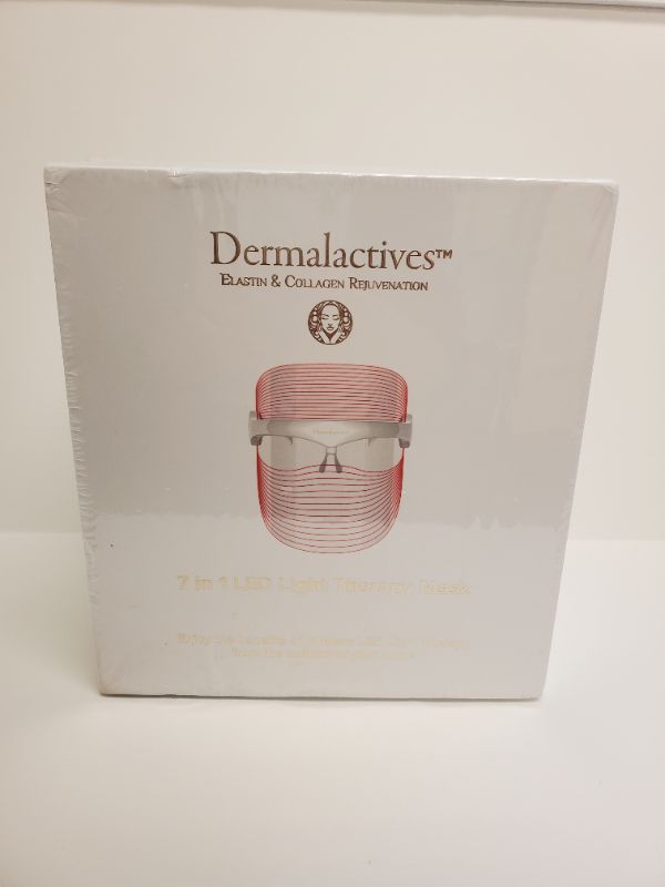 Photo 3 of Dermalactives Light Therapy LED Mask 7 in 1- is a wearable hands-free facial device that allows you to enjoy the benefits of seven LED Lights -  led light therapy mask nanao guide light reflection more uniform emission and less power consumption silicone 