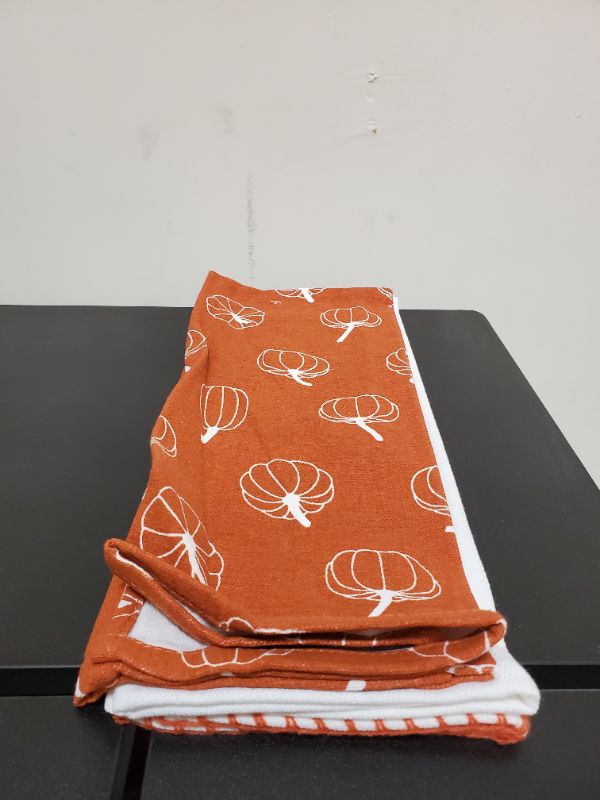 Photo 2 of 2PC KITCHEN DISH TOWELS - " YOU ARE MY PUMPKIN TO MY SPICE 