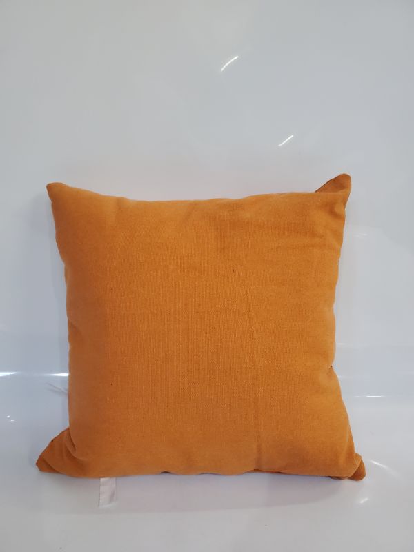 Photo 2 of "LET'S SNUGGLE AND WATCH SCARY MOVIE" HALLOWEEN DECORATIVE THROW PILLOW - 14" X 14"