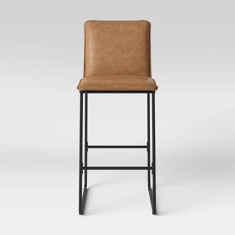 Photo 1 of 29" Upholstered Barstool with Metal Frame - Room Essentials
