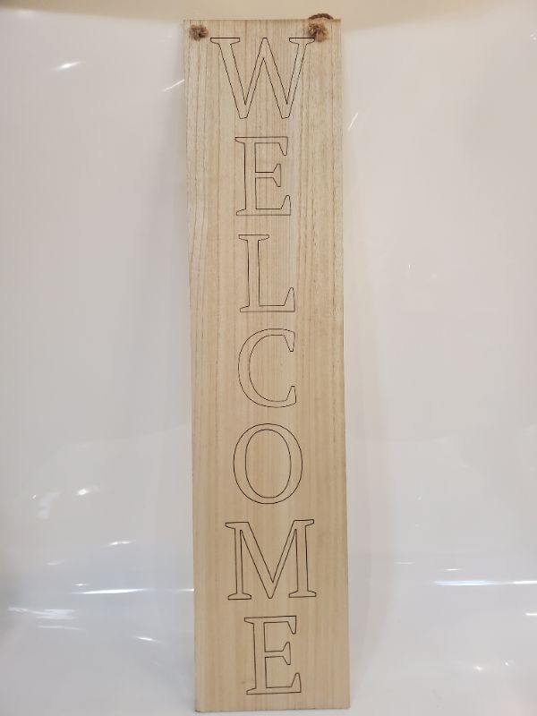 Photo 1 of "WELCOME" WOOD SIGN -  9 1/2" X 41 3/4"