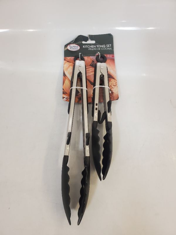 Photo 2 of ALPINE CUISINE KITCHEN TONG SET -BLACK 