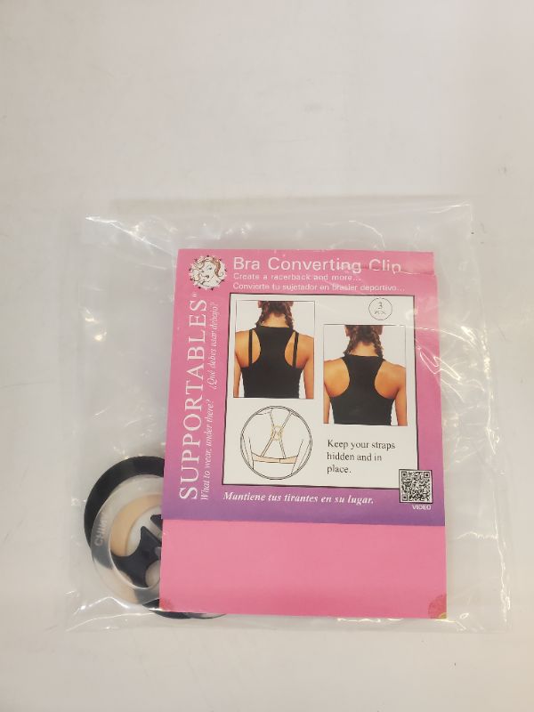 Photo 2 of Braza Bra Converter Clip and Strap Holder - 3 Pieces - Beige, Black, Clear - NO PACKAGING 