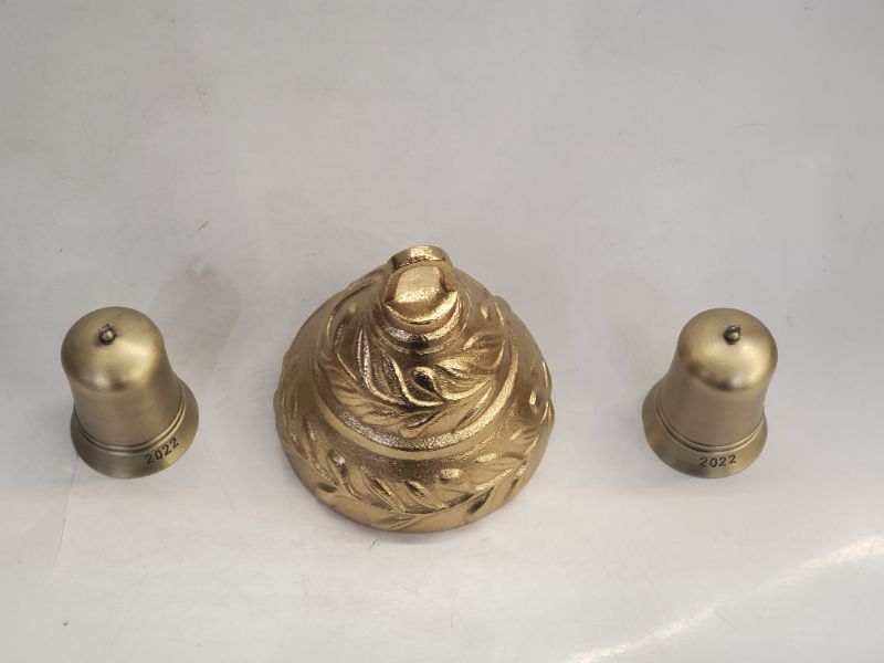 Photo 2 of 2022 CAST BRASS BELL FIGURE - 3PC SET 