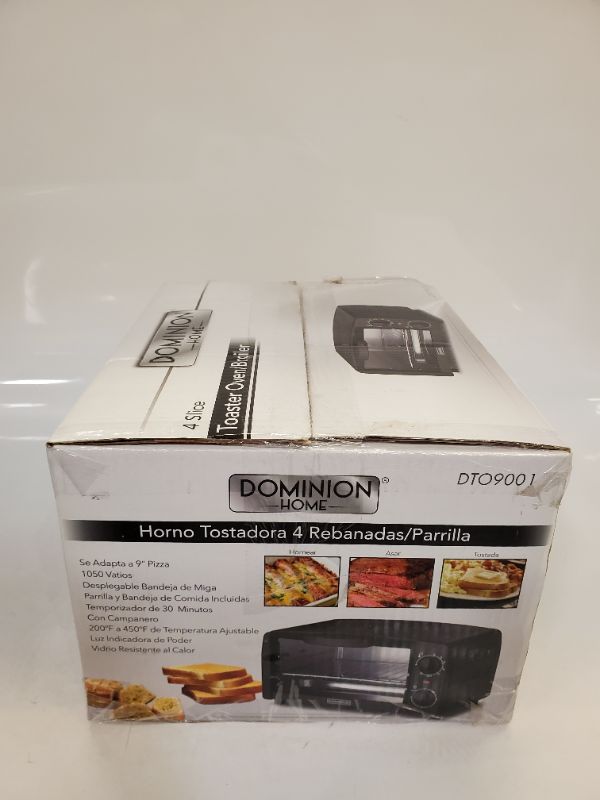 Photo 4 of DOMINION -HOME- 4 Slice Toaster Oven/Broiler - MODEL DTOS001"
