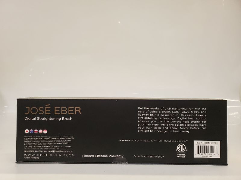 Photo 5 of Jose Ebner Digital Hair Straightening Brush- 3D CERAMIC STRAIGHTENING BRUSH REDUCES STRAIGHTENING TIME AND STATIC UP TO 450 DEGREES F DUAL VOLTAGE 