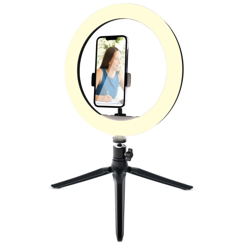 Photo 1 of Monster LED 6 inch Multi White LED Ring Light Clip-on Phone Mount, For Live Videos