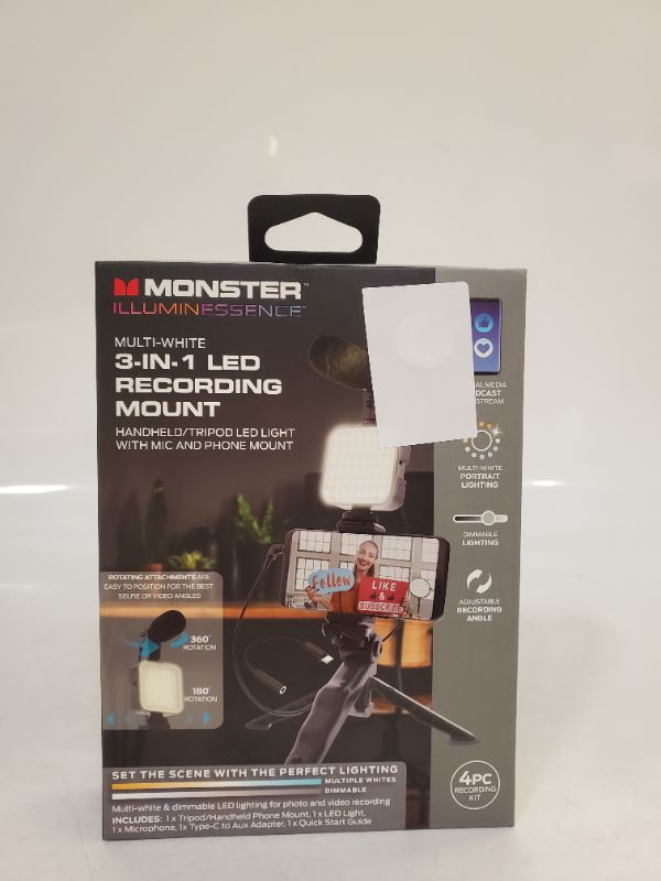 Photo 2 of Monster Cable 3-in-1 Recording Tripod Mount MSV7-1002-MWT