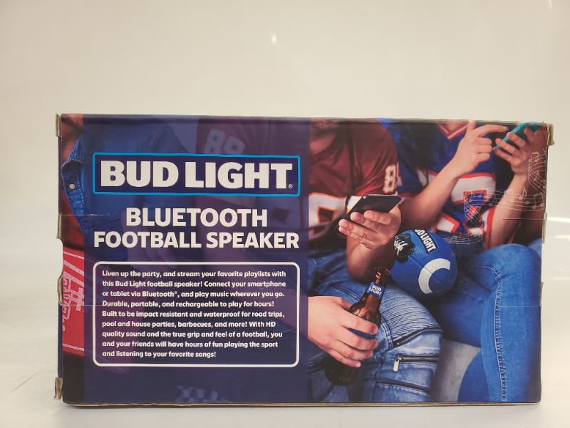 Photo 5 of Bud Light Portable Football Bluetooth Speaker Wide Range Wireless Speakers with Rechargeable Battery IPX6 Waterproof Music 