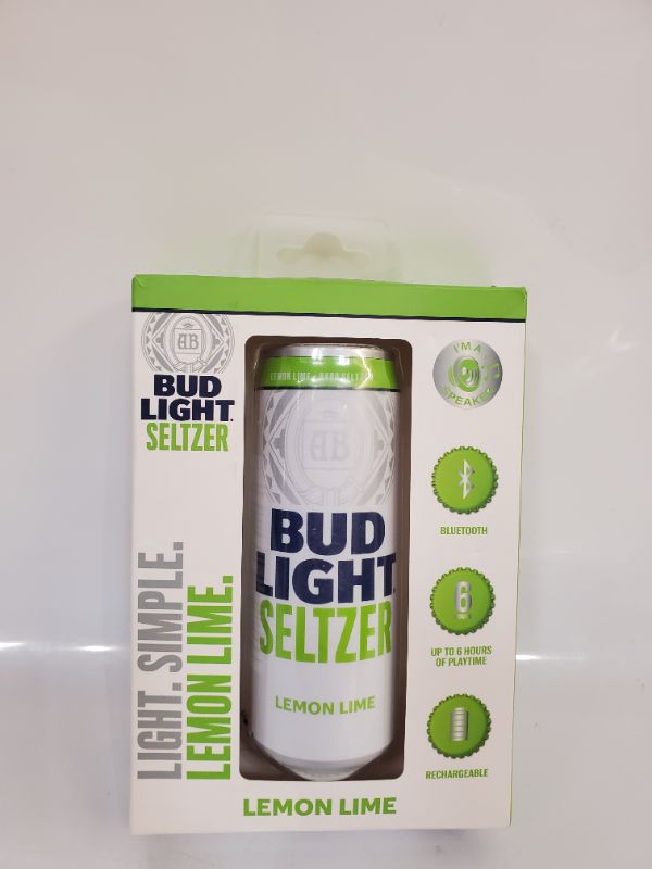 Photo 2 of Bud Light Seltzer Lemon-Lime Can Portable Bluetooth Speaker