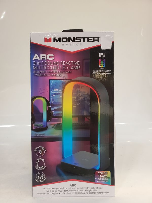 Photo 3 of Monster Arc+ Smart Multicolor LED Lamp With USB and QI Wireless Charging