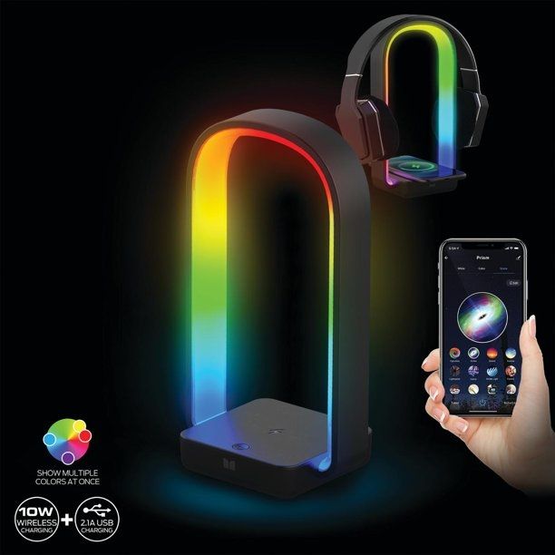 Photo 2 of Monster Arc+ Smart Multicolor LED Lamp With USB and QI Wireless Charging
