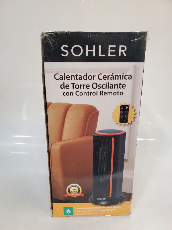 Photo 3 of SOHLER Oscillating Ceramic Tower Heater with Remote Control
