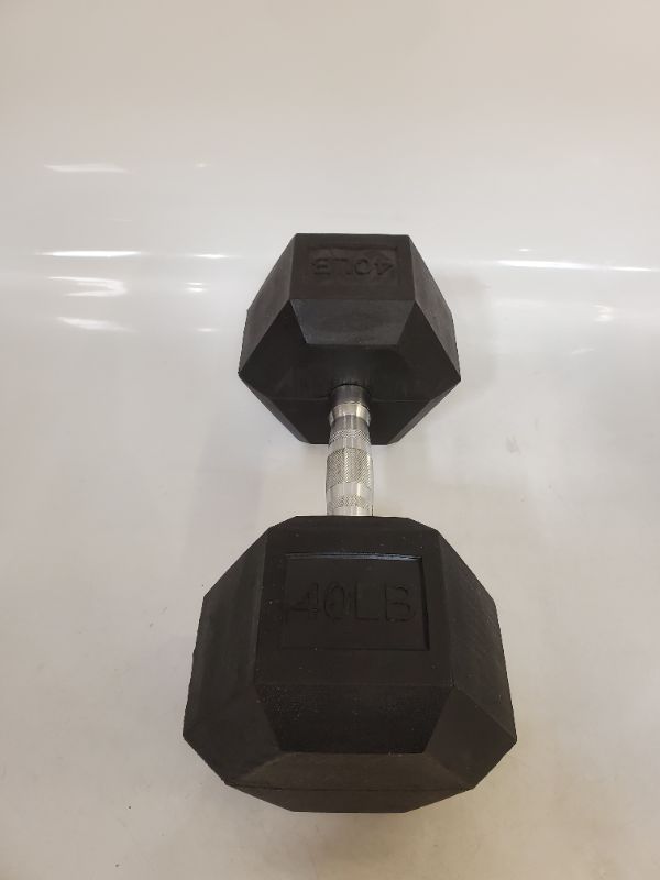 Photo 3 of Balancefrom Rubber Encased Hex Dumbbell in Pairs 40 lbs, pair