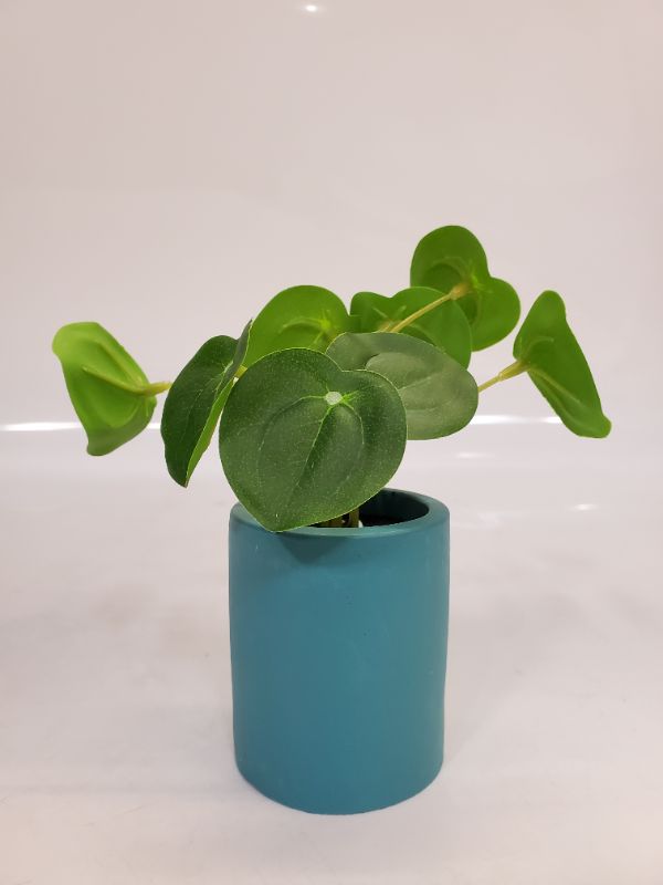 Photo 1 of Artificial Plant - Dimensions: 3" blue pot - 6" plant 