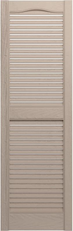 Photo 3 of Ekena Millwork LL1S14X04300WI Lifetime Vinyl Standard Shutter (Per Pair), 14.5"W x 43"H, Wicker 