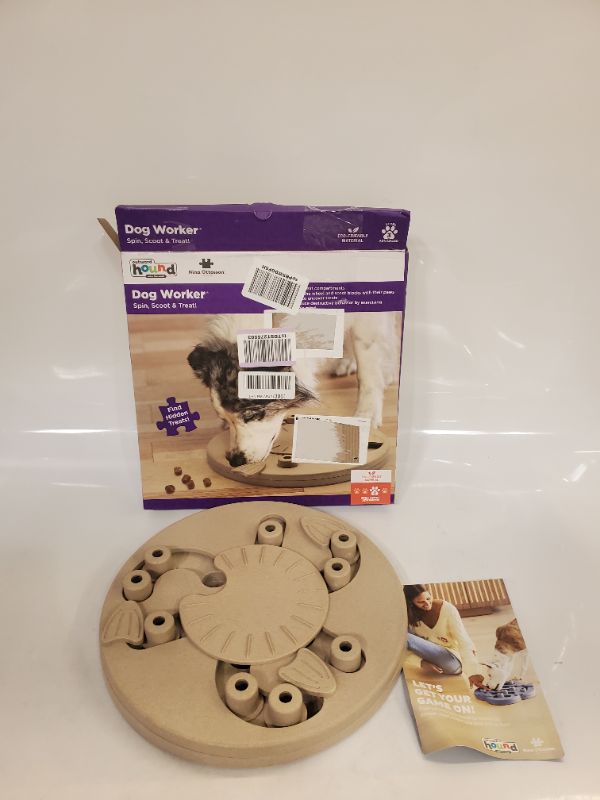 Photo 4 of Outward Hound Nina Ottosson Dog Worker Tan Interactive Treat Puzzle Dog Toy Level 3 (Advanced) Dog Worker (Tan)