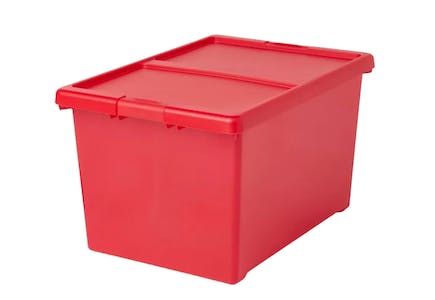 Photo 1 of RED BRIGHTROOM 69QT  LATCHING STORAGE TOTE BOX 