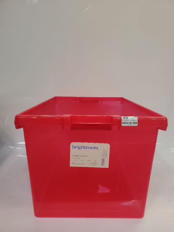 Photo 2 of RED BRIGHTROOM 69QT  LATCHING STORAGE TOTE BOX 