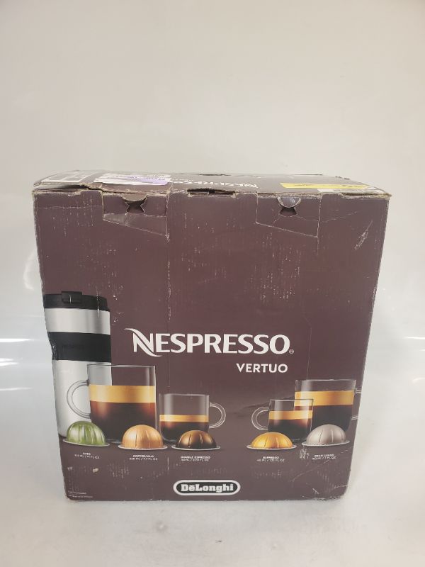 Photo 4 of Nespresso ENV135GY Coffee and Espresso Machine by De'Longhi, Graphite Metal Nespresso Vertuoline Coffee