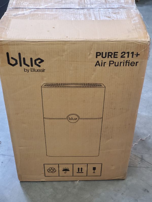 Photo 2 of BLUEAIR Air Purifier Large Room, Air Cleaner for Dust Pet Dander Smoke Mold Pollen Bacteria Allergen, Odor Removal, for Home Bedroom Living Room, Washable Pre Filter, HEPASilent, Blue 211+ (Non-Auto) + Purifier Pack