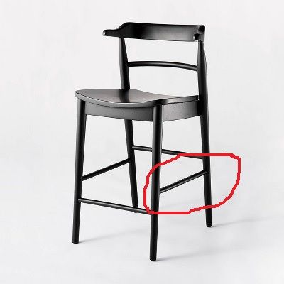Photo 1 of Kaysville Curved Back Wood Counter Height Barstool - Threshold designed with Studio McGee