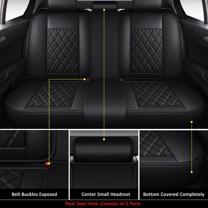 Photo 2 of LUXURY SEAT CUSHION COVER - RAM 1500 TRUCK SEAT COVERS FULL SET - BLACK 
