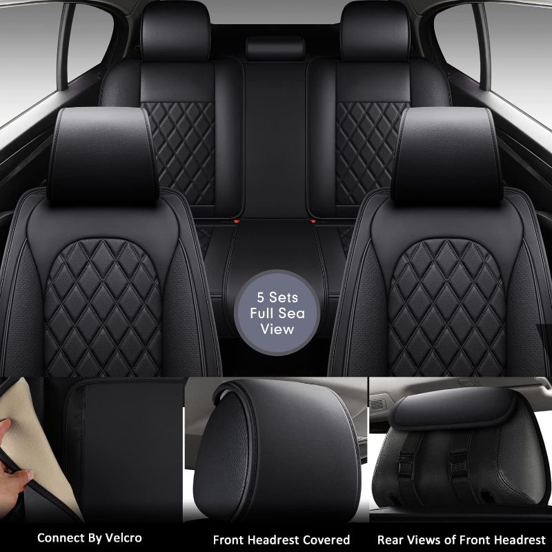 Photo 3 of LUXURY SEAT CUSHION COVER - RAM 1500 TRUCK SEAT COVERS FULL SET - BLACK 