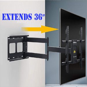 Photo 1 of TV Mount, Height Setting Full Motion 36" Extends, Fits 42"-86" TVs,Holds 150lbs,VESA 600x400mm,Included HDMI Cable, HY9397-B