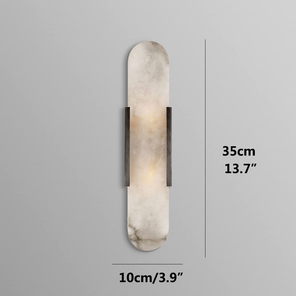 Photo 2 of Risjc Modern Minimalist Design Art Wall Light Postmodern Iron Gold Black Wall Sconce Creative Marble Wall Lamp Fixture Bedroom Bathroom Wall Lamps Living Room Wandlamp