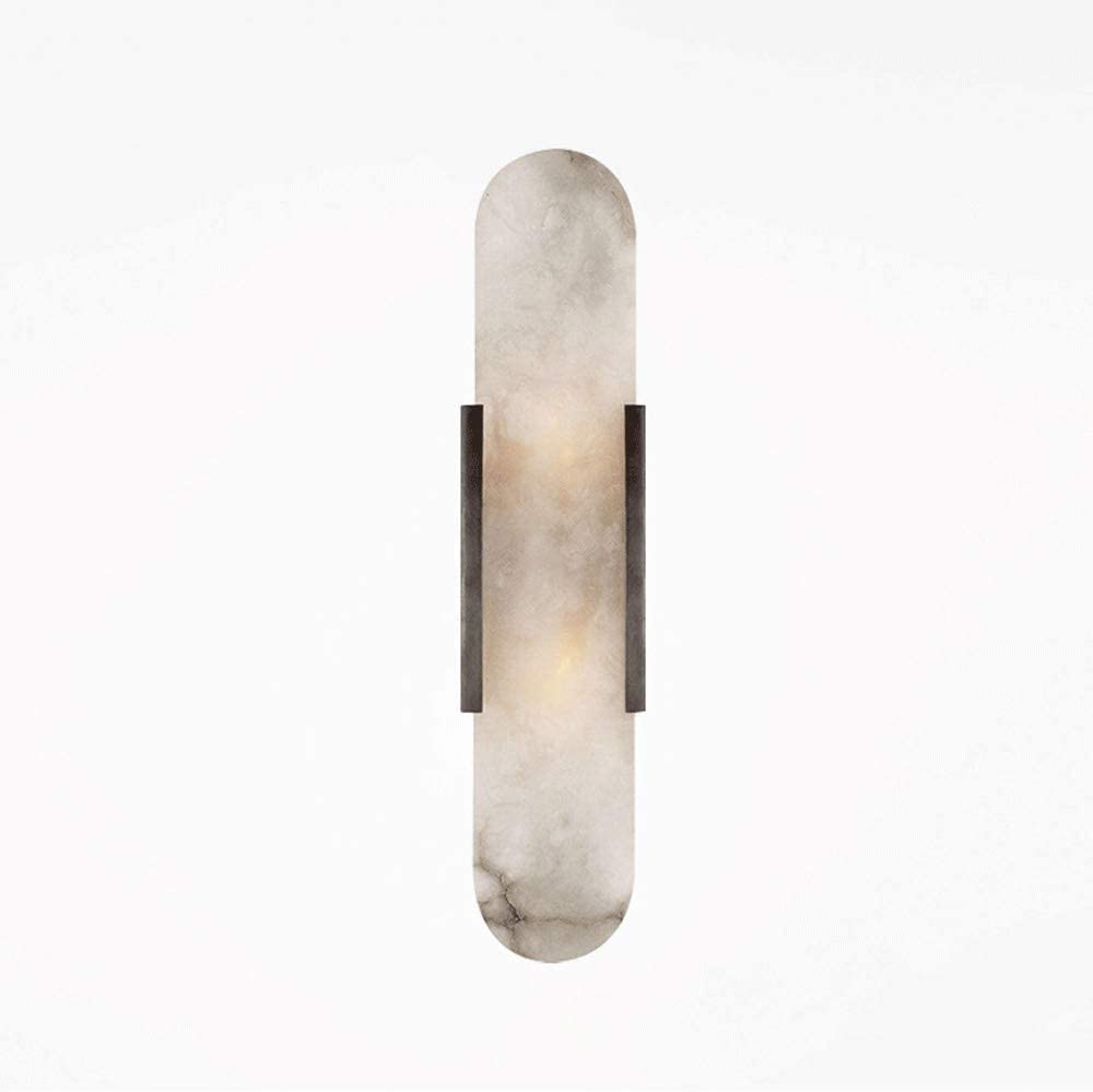 Photo 1 of Risjc Modern Minimalist Design Art Wall Light Postmodern Iron Gold Black Wall Sconce Creative Marble Wall Lamp Fixture Bedroom Bathroom Wall Lamps Living Room Wandlamp