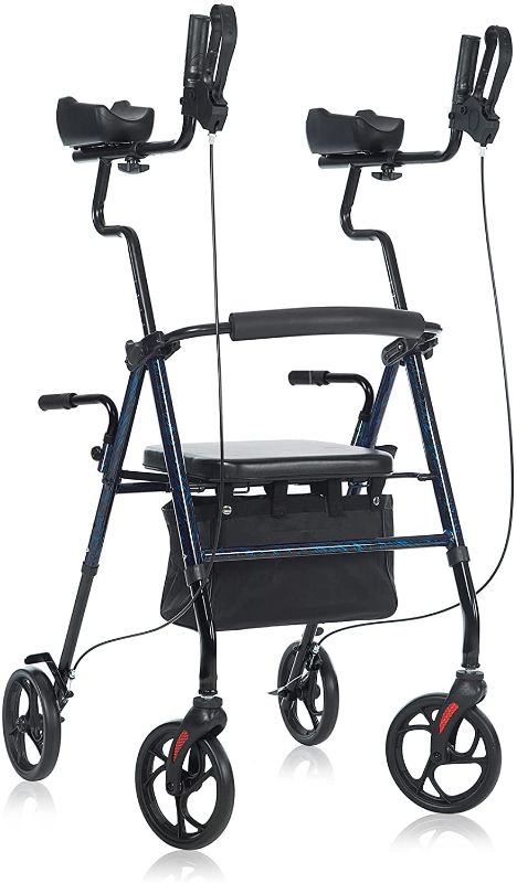 Photo 1 of BEYOUR WALKER UPRIGHT ROLLATOR WALKER MODEL 9219B - FLAME BLUE 