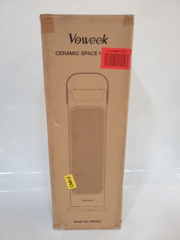 Photo 3 of 24" Space Heater, Voweek 1500W PTC Fast Heating Ceramic Heater for Office, Large Room, Indoor Use, Bedroom, Electric Heater with Thermostat, Remote, 3 Modes, ETL Certified, 12H Timer, 90° Oscillating MODEL YBH680