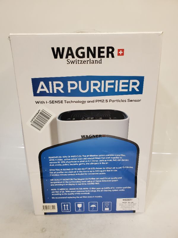 Photo 5 of Wagner & Stern air purifier WA888 ozone free, HEPA-13 medical grade filter for large rooms. Removes air particles, dust, odors, smoke, VOC, pollen pet dander, etc --- Box Packaging Damaged, item is New