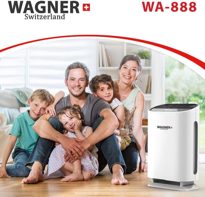 Photo 2 of Wagner & Stern air purifier WA888 ozone free, HEPA-13 medical grade filter for large rooms. Removes air particles, dust, odors, smoke, VOC, pollen pet dander, etc.