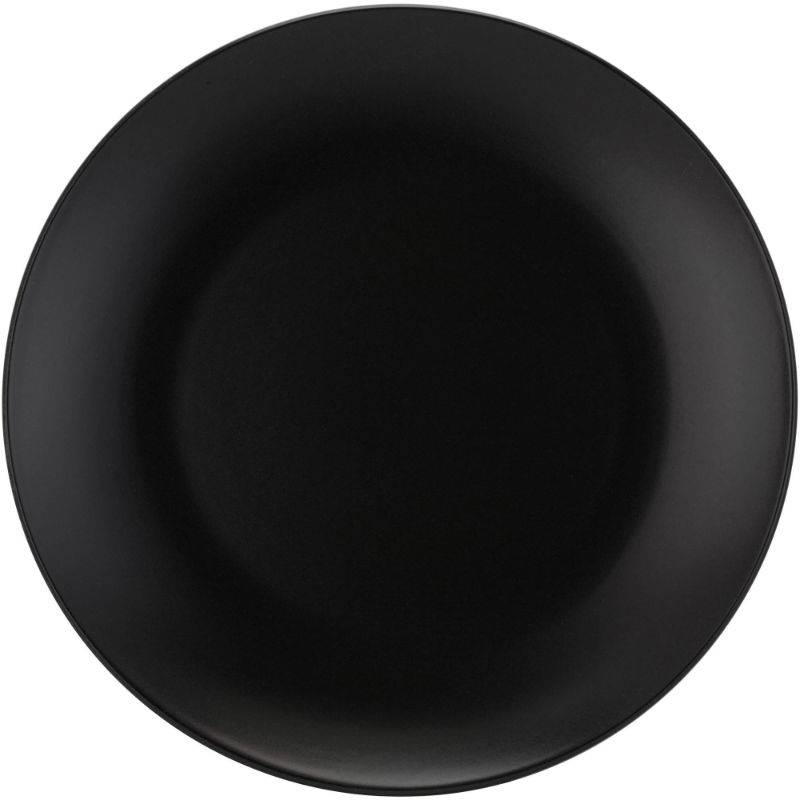 Photo 2 of 10 Strawberry Street - Wazee Matte Coupe Stoneware Salad Plate, Set of 6, Black