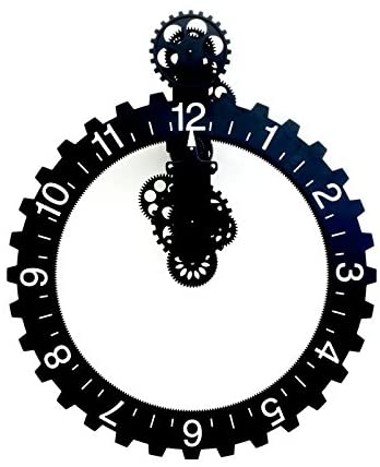 Photo 1 of Kikkerland Big Wheel Hour Wall Clock, Black