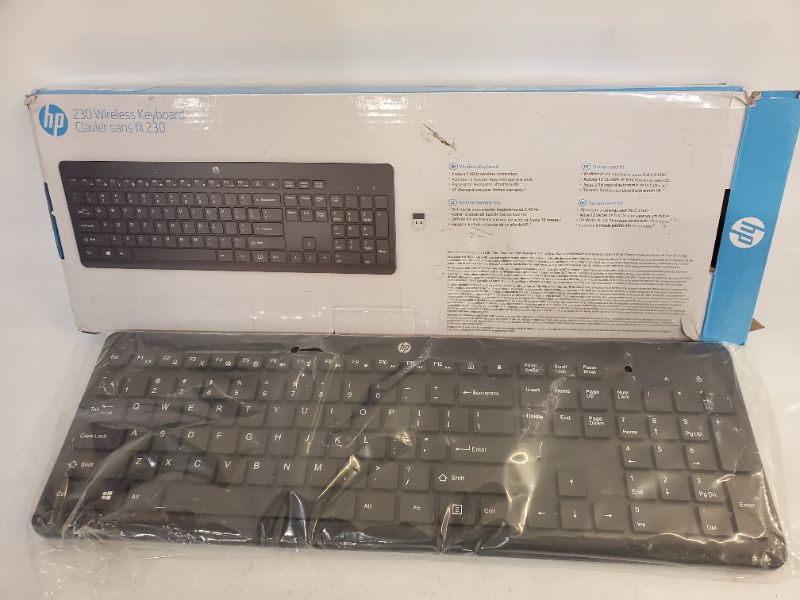 Photo 3 of HP 230 Wireless Keyboard, Numeric Keypad, Wireless, Comfort Design, Sleek and Quiet (3L1E7AA#ABA)