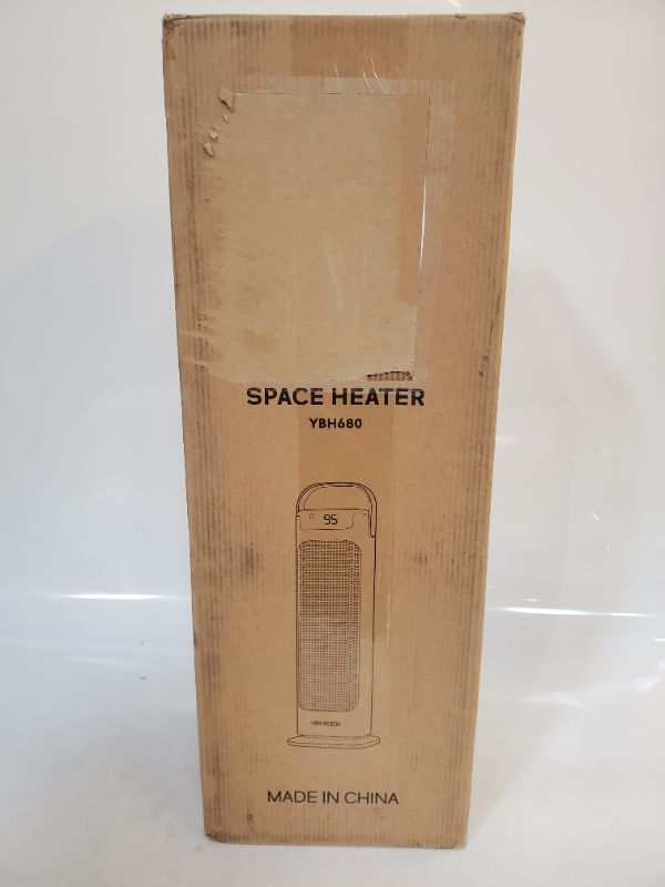 Photo 4 of 24" Space Heater, Voweek 1500W PTC Fast Heating Ceramic Heater for Office, Large Room, Indoor Use, Bedroom, Electric Heater with Thermostat, Remote, 3 Modes, ETL Certified, 12H Timer, 90° Oscillating - YBH680