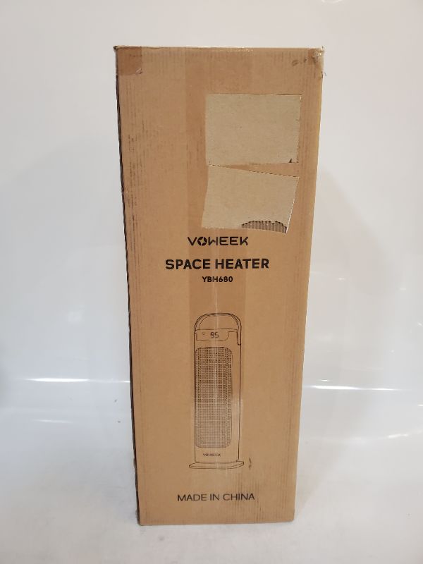 Photo 7 of 24" Space Heater, Voweek 1500W PTC Fast Heating Ceramic Heater for Office, Large Room, Indoor Use, Bedroom, Electric Heater with Thermostat, Remote, 3 Modes, ETL Certified, 12H Timer, 90° Oscillating YBH680