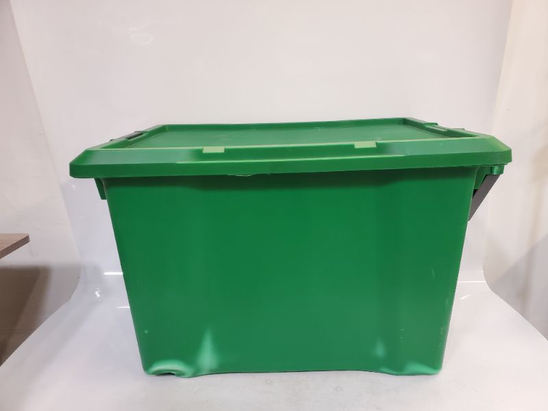Photo 5 of 32gal Wheeled Latching Heavy Duty Tote- Green - Brightroom