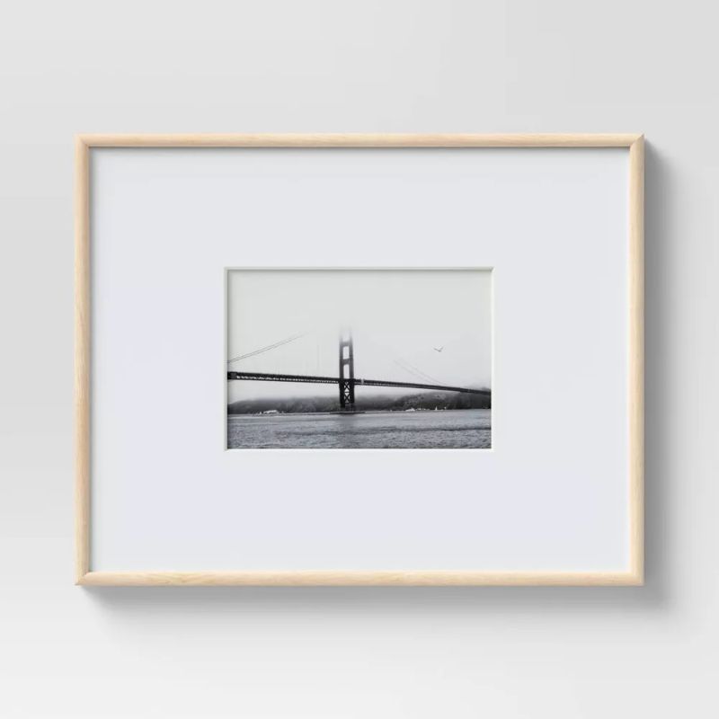 Photo 1 of Project 62 - Matted Narrow Rounded Gallery Frame Mid-tone Natural  FIts a 11"X14" photo